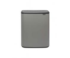 Brabantia - 223129 - Poubelle Bo Touch Bin, 60L, Mineral Concrete Grey