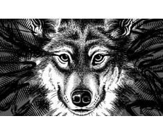 Gift Company Paillasson au Loup au Loup, Coco, colorÃ©, 75Â x 2Â x 45Â cm