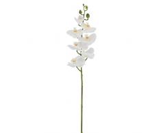 Aufora Fleur dorchidée Artificielle, Blanc, 100 cm