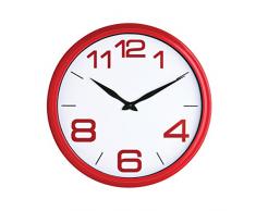 Premier Housewares 2200456 Horloge Murale en Plastique Rouge
