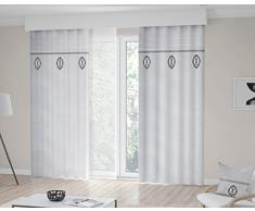 Soleil docre Rideau à  oeillets, Coton, Blanc, 135x250 cm