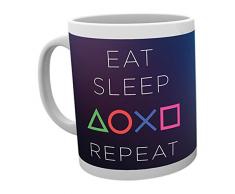 GB Eye Ltd, Playstation, Eat Sleep Repeat, Tasse