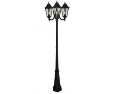 Lampadaire Smartwares 5000.036 Classico â Aluminium/verre - 3 lanternes