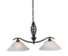 HONSEL 78422 Suspension antique, 2 ampoules E27, 60W Longueur :79cm