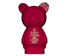 The Crazy Art Factory CA1074 Sculpture Crazy Buddy GM Keep Calm Rose, RÃ©sine
