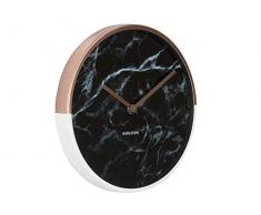 Karlsson KA5605BK Marble Delight Horloge Murale Cas de Cuivre/Marbre Noir 5 x 30 x 30 cm