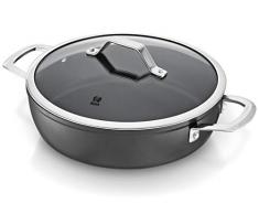 Bekaline 13566304 Titan Cocotte 2 anses + Couvercle verre en aluminium forgÃ© 30 cm