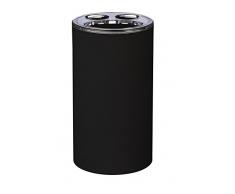 RIDDER 20032100 Verre à brosses à Dents Touch, Synthétique, Noir, 7 x 7 x 11,8 cm