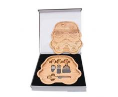 Shepperton Design STMTRPCSB Planche Ã Fromage avec Set de Couteaux, Bois, Marron, 23 x 25 x 2,7 cm