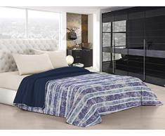 Italian Bed Linen Couette dâété « Fantasy », Microfibre, Jeans Stripes, 1 Place et Demie