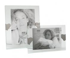 Deknudt Frames S59ZD4-15.0X20.0 Cadre Photo en Verre Coeur Argenté 27 x 20 x 2,3 cm