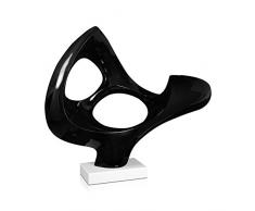 Arte Dal Mondo D4841PB Petit Universes parallÃ¨les Statue Sculpture Abstraite en rÃ©sine, Noir, 40x46x17 cm
