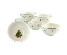 Creatable 16192, FIR Premium, 6 Bols de cerÃ©ales, Porcelaine, Multicolore, 27,5 x 21,5 x 14,5 cm