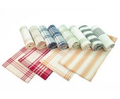 Home Linge Passion Torchons de Cuisine 100% Coton (Lot de 12), Taille 50 x 70 cm (2xBleu, 2xJaune, 2xVert, 2xRouge, 2xBeige, 2xNoir), Multicolore, 50x70 cm