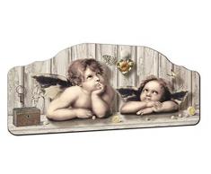 Tableau Angels 42x92cm sur table tissée Cupids Brown