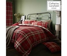 Catherine Lansfield Kelso Parure de lit Rouge pour lit 1 Personne