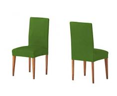 Housse pour chaise housse de chaise avec dossier 24x30x6 cm vert, 2 UnitÃ©s