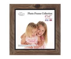 Inov8â6 x 15 cm-Cadre Photo-Lot de 2 Dessous de Plat Rustique en Bois de frêne