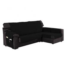 Martina Home Ribera Couvre Chaise Longue, Bras Droit 32x280x8 cm Noir