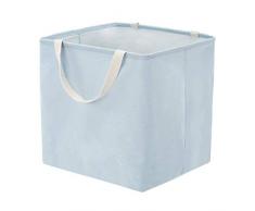 AmazonBasics Panier de rangement en tissu Grand cube Bleu poudré