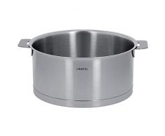Cristel - F22QL - Faitout inox 22cm - sans poignÃ©e amovible - Collection Strate