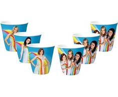 Studio 100 Mek3 N0001310 Lot de 6 gobelets en Verre Multicolore