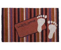 HMT Paillasson Coco - Eté Welcome 45x75cm, 100%, Rose, 45 x 75 cm