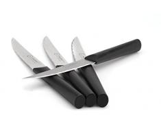 Berghoff 3700203 6 Couteaux Ã Steak Manche PP, Acier Inoxydable, PolypropylÃ¨ne, Noir, 11,5 x 20,5 x 2,5 cm