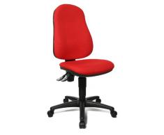Topstar Point 60 Chaise de Bureau Tissu, Polypropylène, Rouge, 54 x 47 x 109 cm