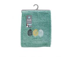 douceur dintérieur serviette de toilette 50x90 cm eponge brodee fougerys menthe