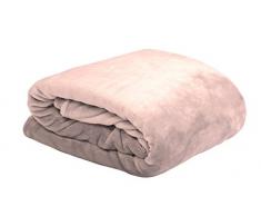 Lovely Casa Doudou Plaid Polyester Rose 130 x 160 cm