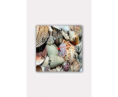 Bonamaison Horloge Murale en MDF, Multicolore, 30 x 30 cm