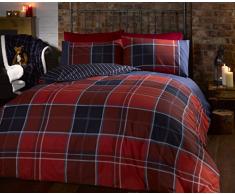 Rapport Housse de Couette Double Argyle, Red, King
