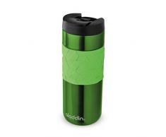 Aladdin Easy-Grip Leak-Lockâ¢ Mug 0.47L Vert â Technologie Leak-Lockâ¢ | Ãtanche | Isotherme | Garde Vos Boissons Chaudes Pendant 4h | en Acier Inoxydable et sans BPA | Passe au Lave-Vaisselle