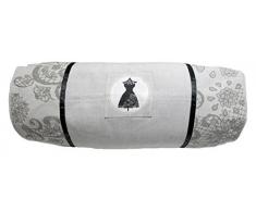 Soleil docre Coussin polochon, Coton, Gris, 50x20x20 cm