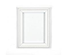 Cadre photo / photo / poster dÃ©corÃ© style shabby chic â avec un panneau arriÃ¨re en MDF â prÃªt Ã poser ou Ã accrocher â avec une feuille en plexiglas incassable de haute clartÃ© â Blanc 22,9 x 17,8 cm