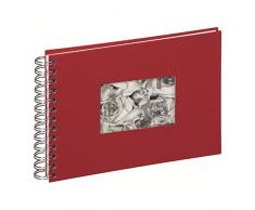 Pagna 12109-03 Album Photo Ã Spirales 40 Pages Blanches cartonnÃ©es 240 x 170Â mm avec Reliure tissÃ©e (Rouge)