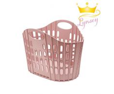 Addis LQOC Panier Ã Linge Plat Pliable Facile Ã Ranger Rose 38 l