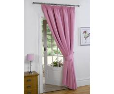 Dreamscene Paire de luxe entièrement doublé Rideaux occultants thermiques plissés avec embrasses, rose, 66 137,5 x 213,7 cm