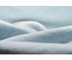L1NK STUDIO Drap Plat uni pour lit 180 cm (270X280cm) 100% Coton (Percale 200 Fils) Baby Blue
