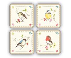 Cooksmart Dawn Chorus - Lot de 4 Dessous de Verres, Multicolore