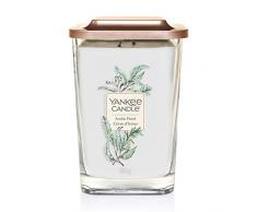 Yankee Candle bougie parfumée carrée à deux mèches et couvercle, grande taille, collection Ãlévation, senteur Gelée arctique