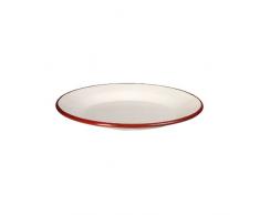 IBILI 908124 Assiette Plate, Papier, Blanc/Rouge, 24 cm
