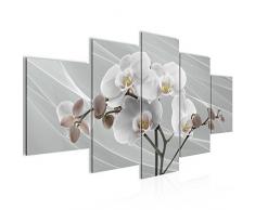 Tableau decoration murale Fleurs dorchidÃ©e 200 x 100 cm - XXL Impression sur Toile Salon Appartment 5 Parties - prÃªt Ã accrocher - 203051c