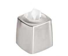 iDesign 28140EU Austin boîte à mouchoirs en Acier affiné Inoxydable pour la Salle de Bain ou la Chambre, argenté Mat, Taille unique