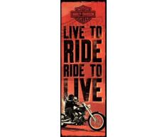 1art1 51468 Poster de Porte Harley Davidson Live To Ride 158 x 53 cm