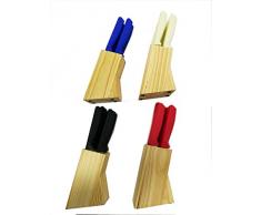 Galileo Casa Steak Set de Couteaux avec Bloc, Multicolore, 7Â unitÃ©s