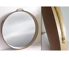 REVIMPORT 09/0727 Miroir 59 Gamme Scandi, MDF, Marron, 59 x 59 x 4 cm