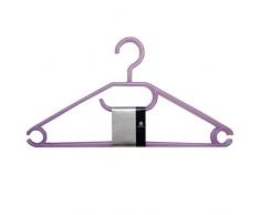 H & L Russel Lot de 3 cintres translucides avec Crochet pivotant Lilas