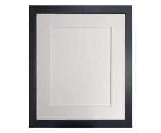 FRAMES BY POST Porte Photo Rio 18 mm de Largeur avec embase blanche1 4 x 11-Pouces pour Photo A4, Noir